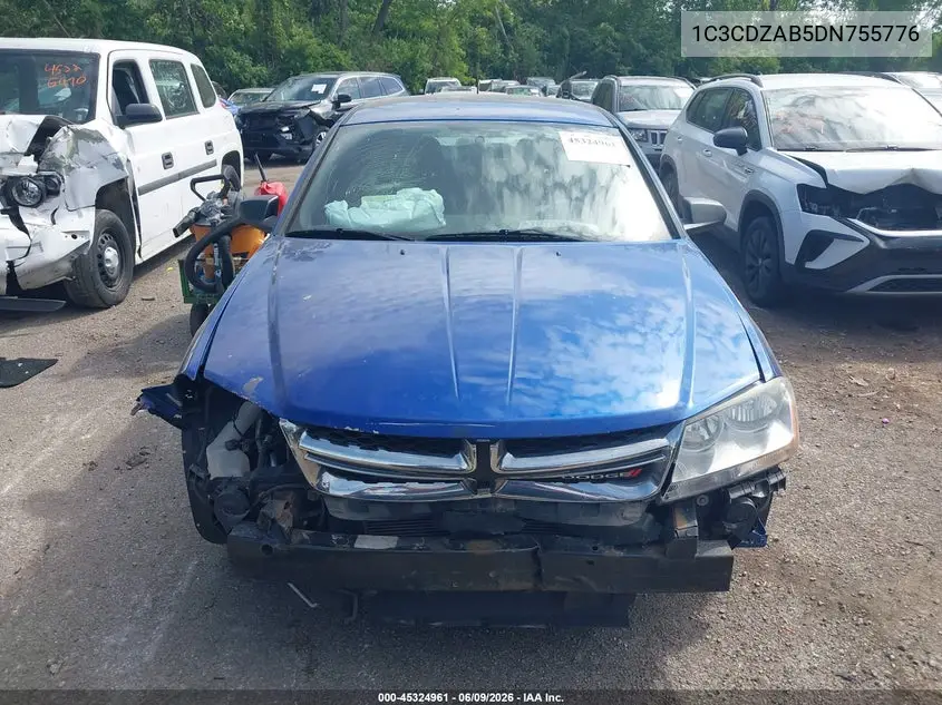 2013 Dodge Avenger Se VIN: 1C3CDZAB5DN755776 Lot: 45324961
