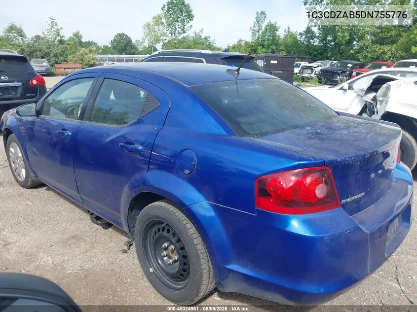 2013 Dodge Avenger Se VIN: 1C3CDZAB5DN755776 Lot: 45324961