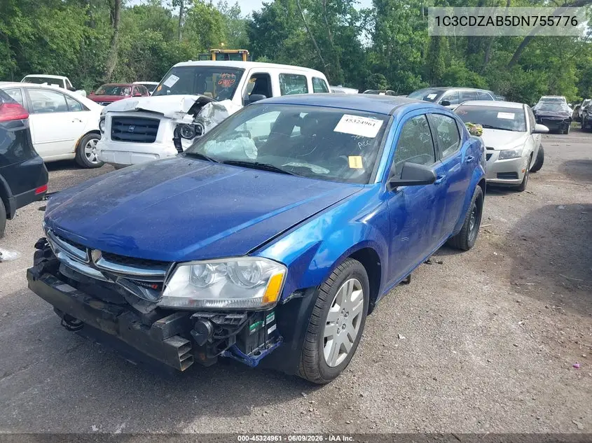 2013 Dodge Avenger Se VIN: 1C3CDZAB5DN755776 Lot: 45324961