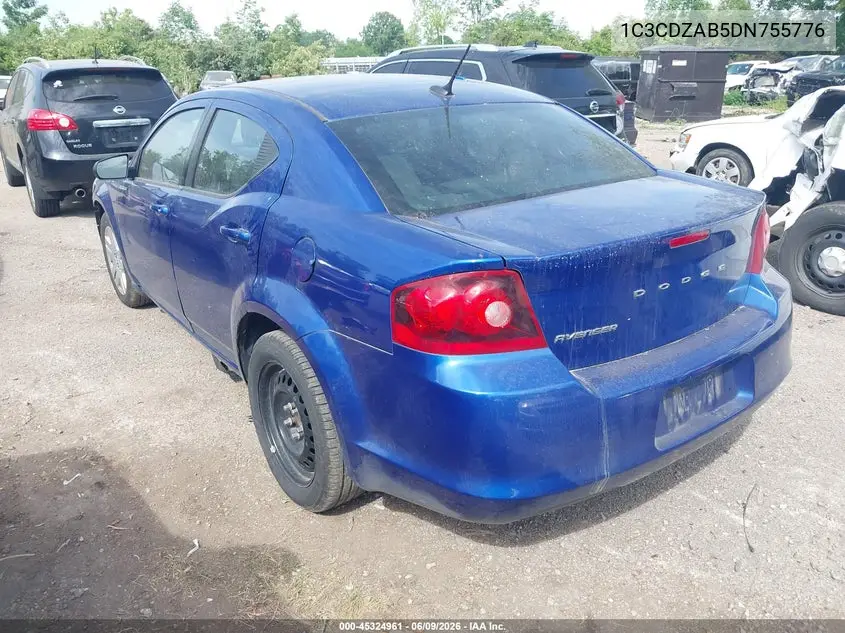 2013 Dodge Avenger Se VIN: 1C3CDZAB5DN755776 Lot: 45324961