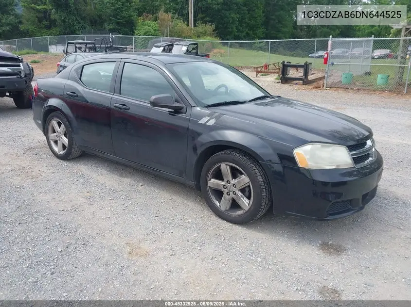 2013 Dodge Avenger Se VIN: 1C3CDZAB6DN644525 Lot: 45332925