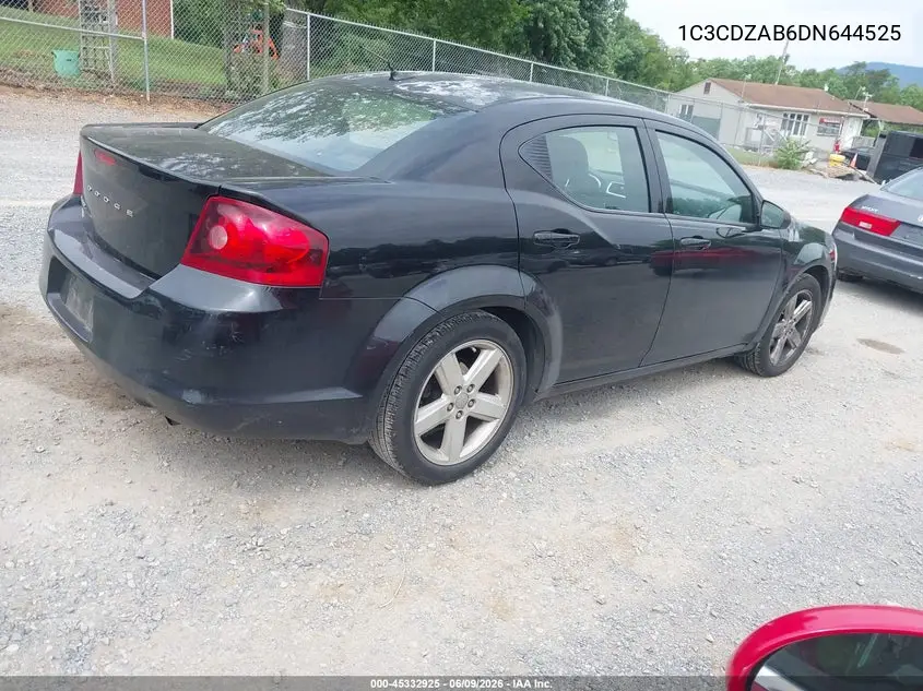 2013 Dodge Avenger Se VIN: 1C3CDZAB6DN644525 Lot: 45332925