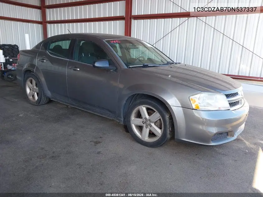 2013 Dodge Avenger Se VIN: 1C3CDZAB7DN537337 Lot: 45361341