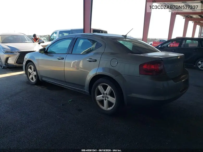 2013 Dodge Avenger Se VIN: 1C3CDZAB7DN537337 Lot: 45361341