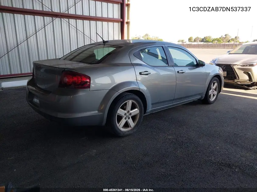 2013 Dodge Avenger Se VIN: 1C3CDZAB7DN537337 Lot: 45361341