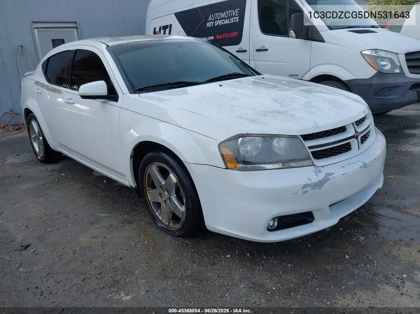 2013 Dodge Avenger Sxt VIN: 1C3CDZCG5DN531643 Lot: 45368054