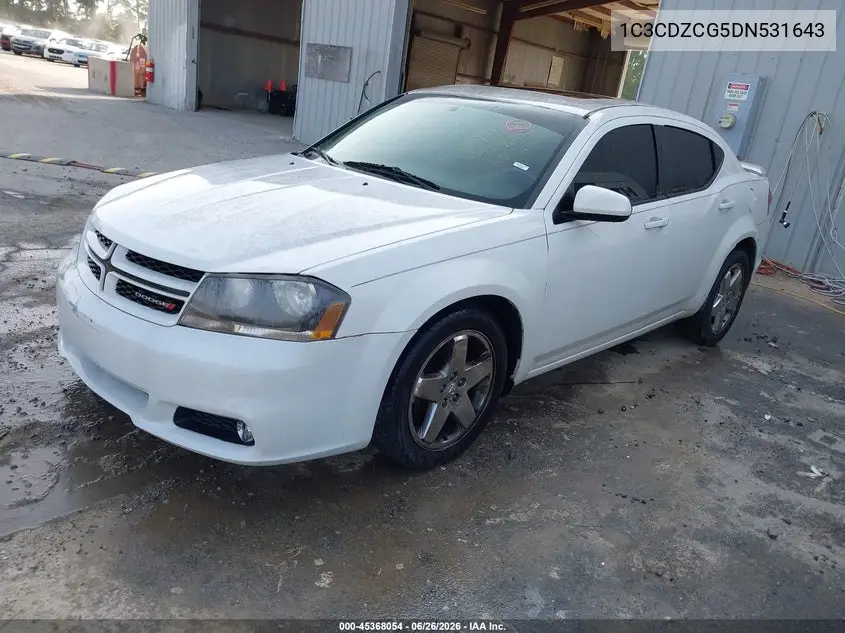 2013 Dodge Avenger Sxt VIN: 1C3CDZCG5DN531643 Lot: 45368054