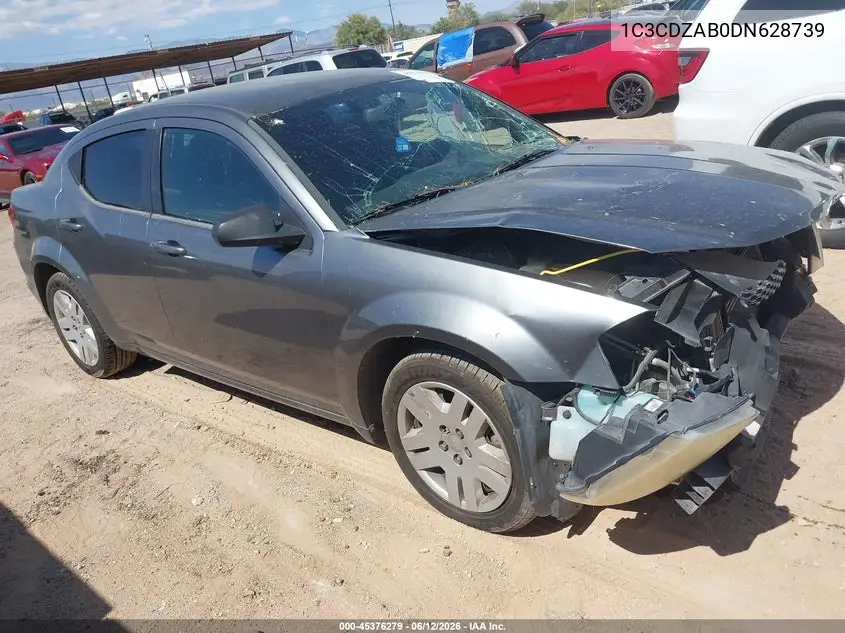 2013 Dodge Avenger Se VIN: 1C3CDZAB0DN628739 Lot: 45376279