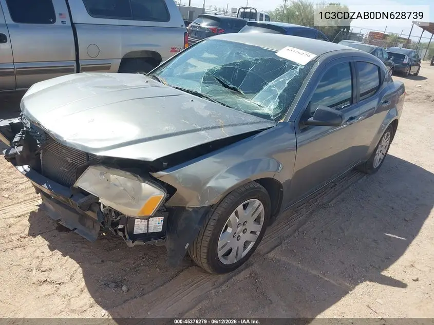2013 Dodge Avenger Se VIN: 1C3CDZAB0DN628739 Lot: 45376279