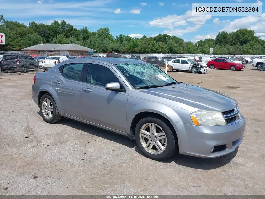 2013 Dodge Avenger Sxt VIN: 1C3CDZCB7DN552384 Lot: 45382047