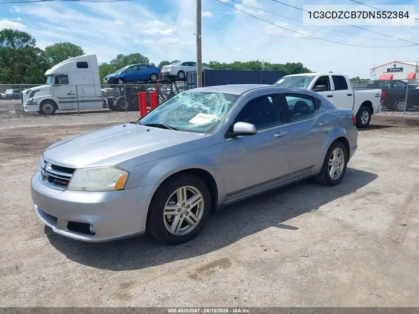 2013 Dodge Avenger Sxt VIN: 1C3CDZCB7DN552384 Lot: 45382047