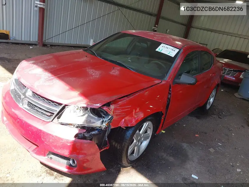 2013 Dodge Avenger Sxt VIN: 1C3CDZCB6DN682236 Lot: 45387788