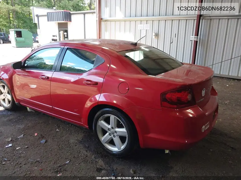 2013 Dodge Avenger Sxt VIN: 1C3CDZCB6DN682236 Lot: 45387788