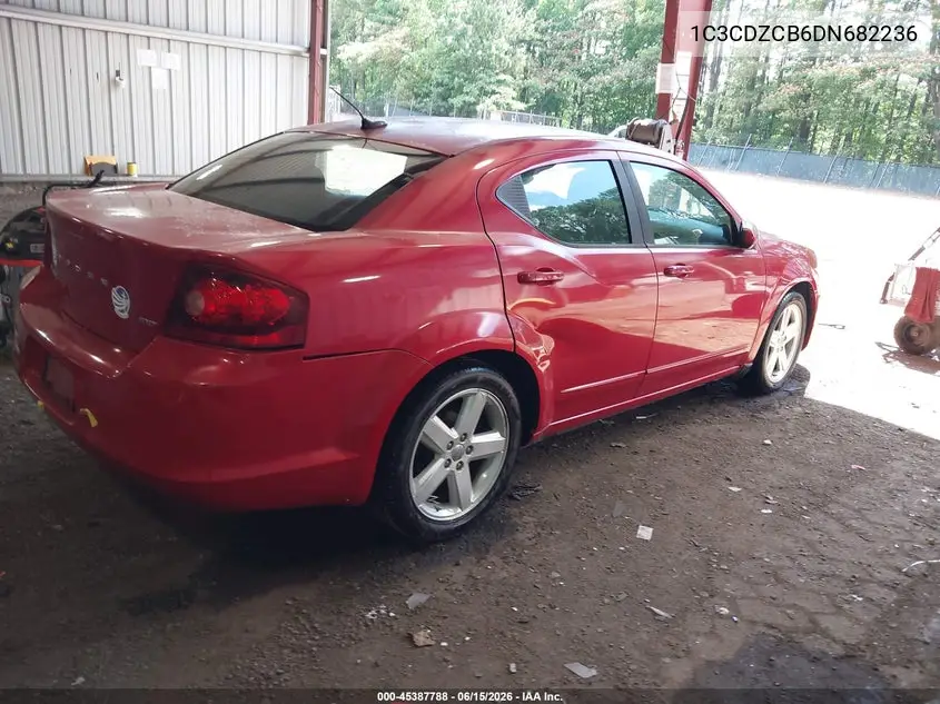 2013 Dodge Avenger Sxt VIN: 1C3CDZCB6DN682236 Lot: 45387788