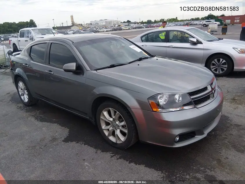 2013 Dodge Avenger R/T VIN: 1C3CDZBG8DN581583 Lot: 45398099