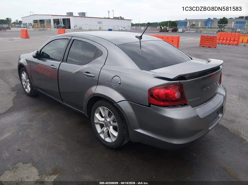 2013 Dodge Avenger R/T VIN: 1C3CDZBG8DN581583 Lot: 45398099