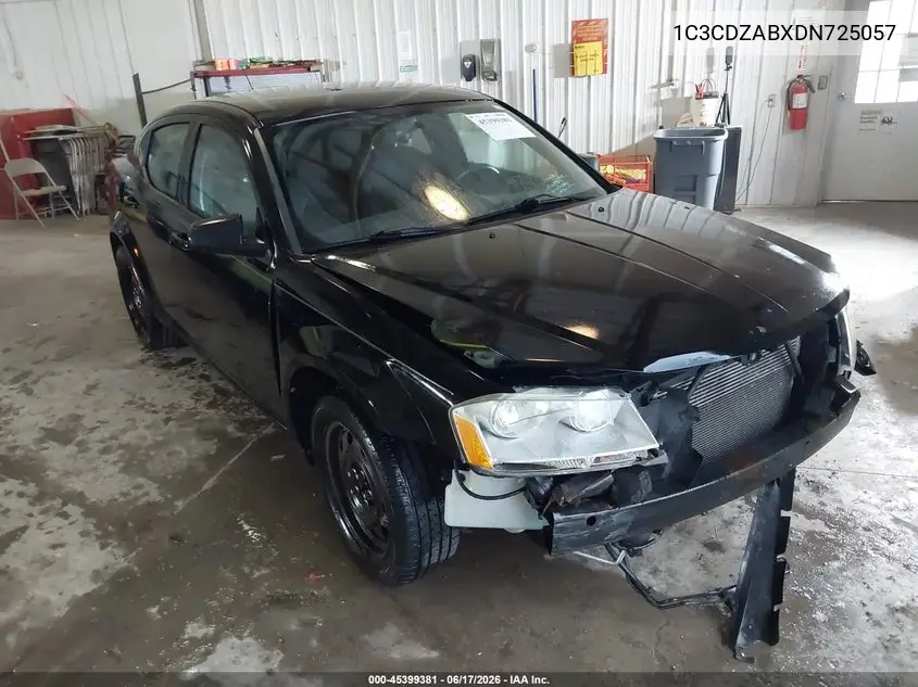 2013 Dodge Avenger Se VIN: 1C3CDZABXDN725057 Lot: 45399381