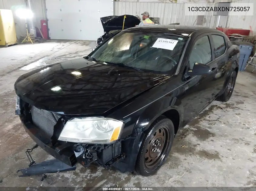 2013 Dodge Avenger Se VIN: 1C3CDZABXDN725057 Lot: 45399381