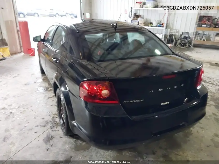 2013 Dodge Avenger Se VIN: 1C3CDZABXDN725057 Lot: 45399381