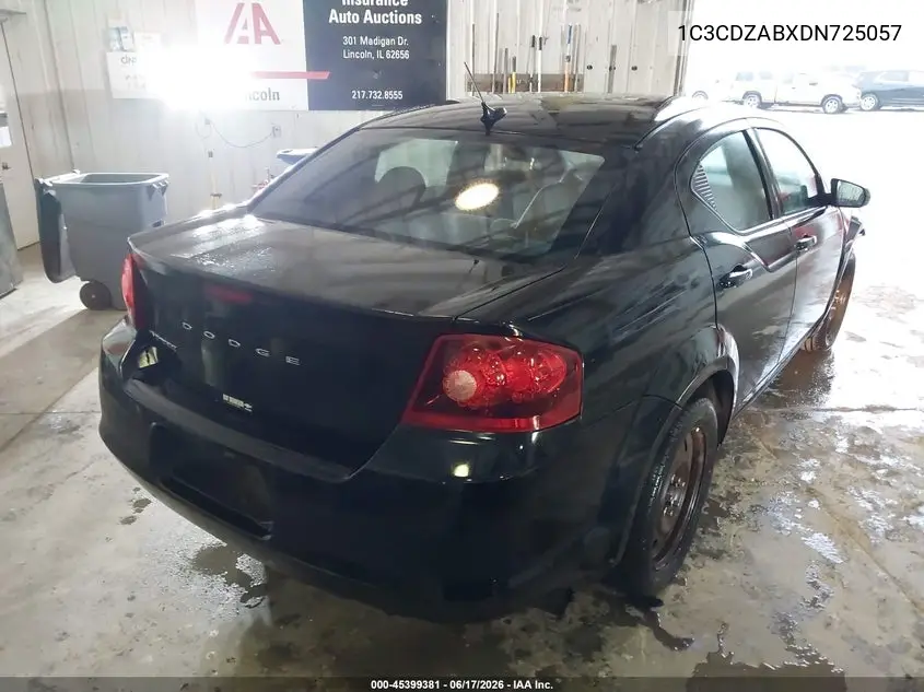 2013 Dodge Avenger Se VIN: 1C3CDZABXDN725057 Lot: 45399381