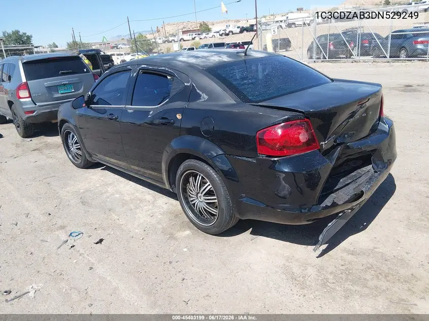 2013 Dodge Avenger Se VIN: 1C3CDZAB3DN529249 Lot: 45403199