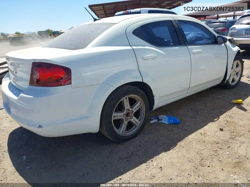 2013 Dodge Avenger Se VIN: 1C3CDZABXDN725382 Lot: 45411565