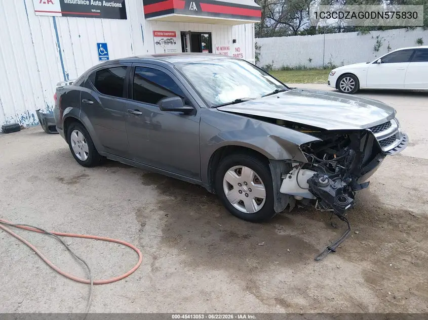 2013 Dodge Avenger Se V6 VIN: 1C3CDZAG0DN575830 Lot: 45413053