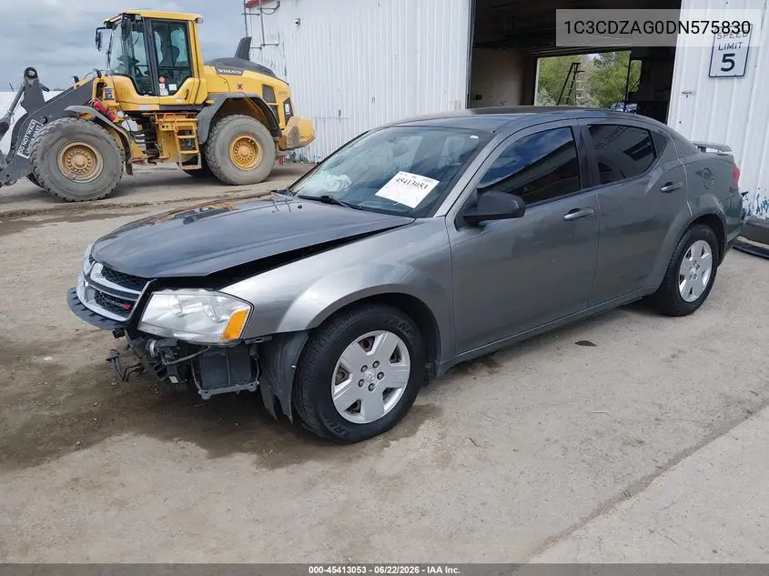 2013 Dodge Avenger Se V6 VIN: 1C3CDZAG0DN575830 Lot: 45413053