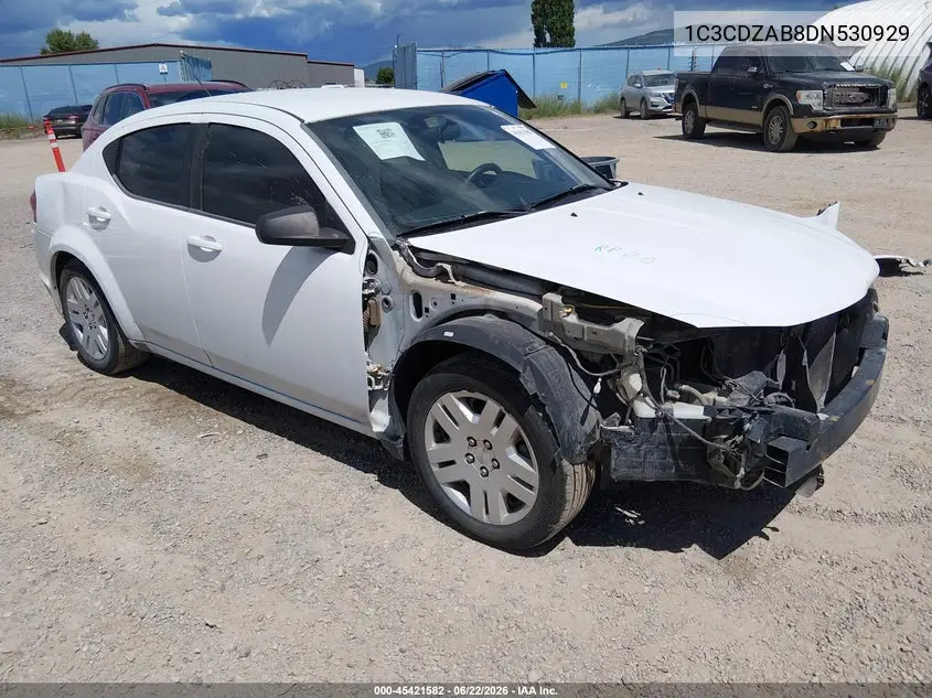 2013 Dodge Avenger Se VIN: 1C3CDZAB8DN530929 Lot: 45421582