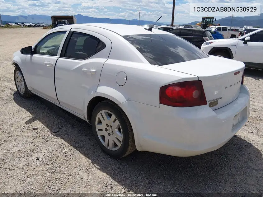 2013 Dodge Avenger Se VIN: 1C3CDZAB8DN530929 Lot: 45421582