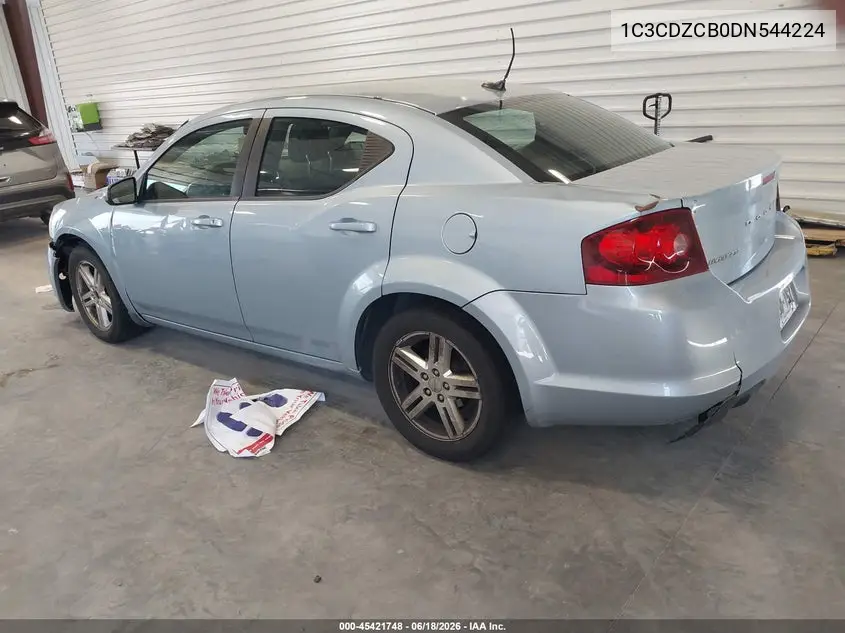 2013 Dodge Avenger Sxt VIN: 1C3CDZCB0DN544224 Lot: 45421748