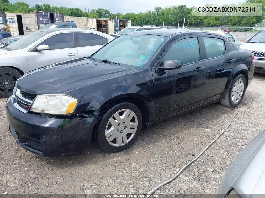 2013 Dodge Avenger Se VIN: 1C3CDZABXDN725141 Lot: 45423655