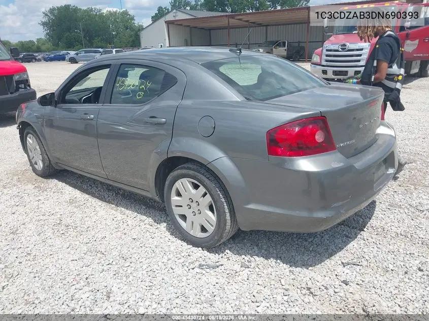 2013 Dodge Avenger Se VIN: 1C3CDZAB3DN690393 Lot: 45430724