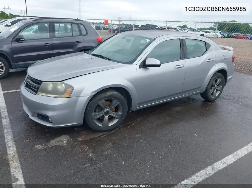 2013 Dodge Avenger Sxt VIN: 1C3CDZCB6DN665985 Lot: 45450443