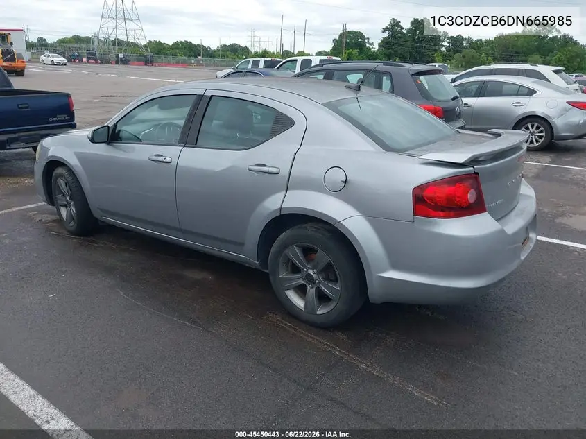 2013 Dodge Avenger Sxt VIN: 1C3CDZCB6DN665985 Lot: 45450443