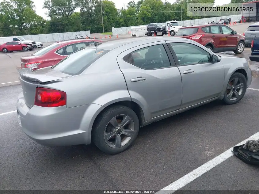 2013 Dodge Avenger Sxt VIN: 1C3CDZCB6DN665985 Lot: 45450443