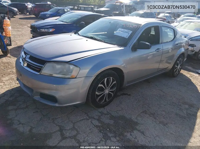 2013 Dodge Avenger Se VIN: 1C3CDZAB7DN530470 Lot: 45452803