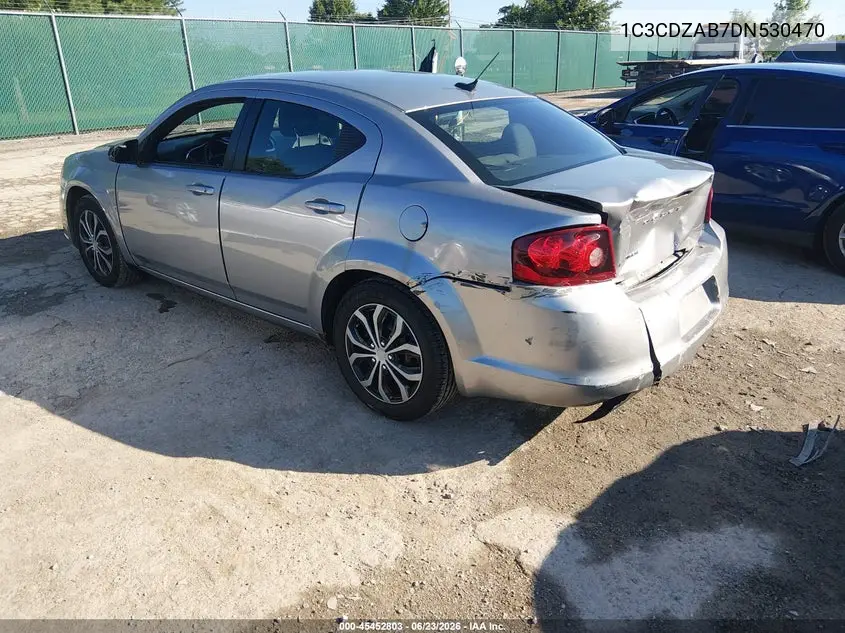 2013 Dodge Avenger Se VIN: 1C3CDZAB7DN530470 Lot: 45452803