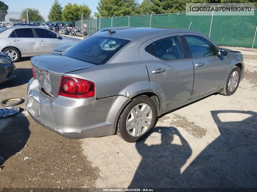 2013 Dodge Avenger Se VIN: 1C3CDZAB7DN530470 Lot: 45452803