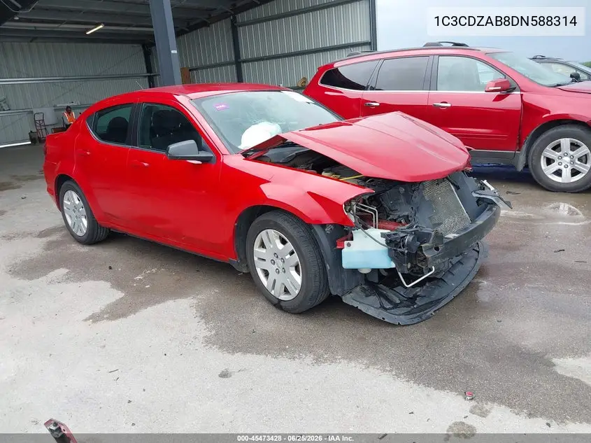 2013 Dodge Avenger Se VIN: 1C3CDZAB8DN588314 Lot: 45473428