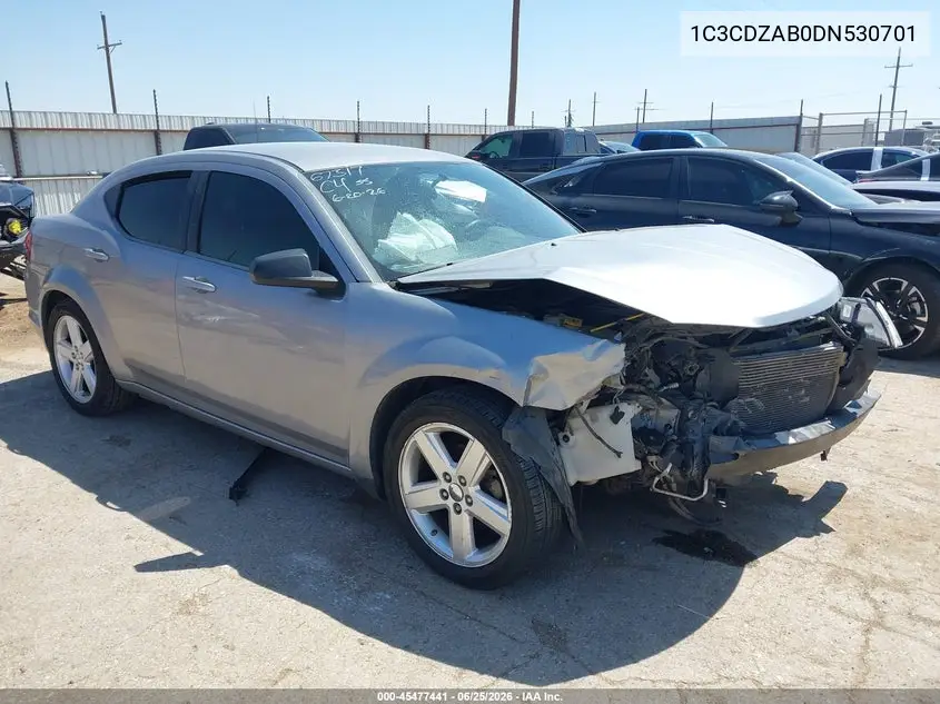 2013 Dodge Avenger Se VIN: 1C3CDZAB0DN530701 Lot: 45477441