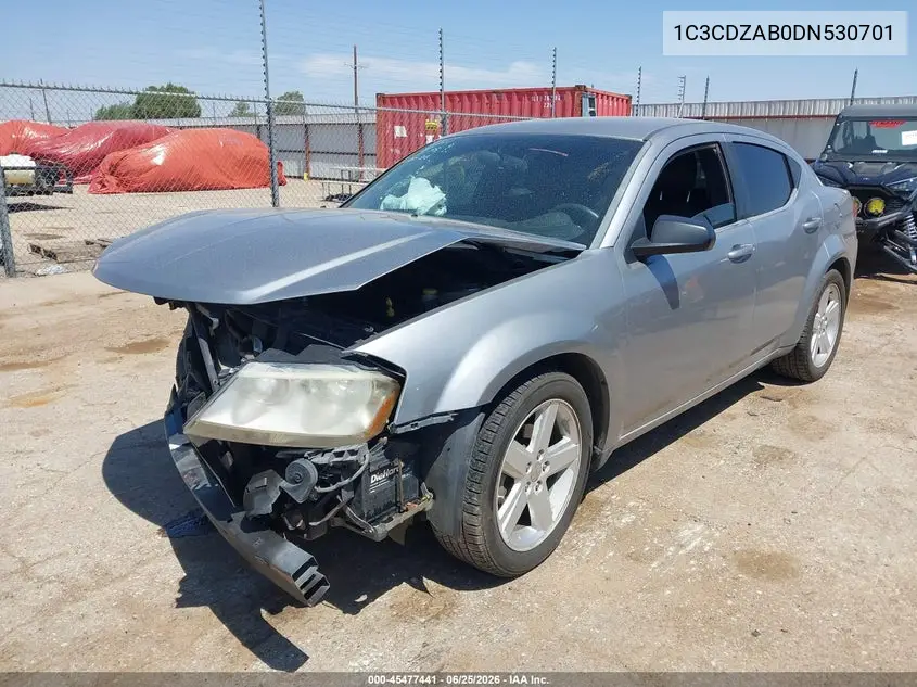 2013 Dodge Avenger Se VIN: 1C3CDZAB0DN530701 Lot: 45477441