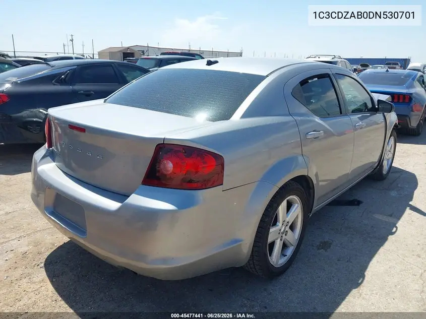 2013 Dodge Avenger Se VIN: 1C3CDZAB0DN530701 Lot: 45477441