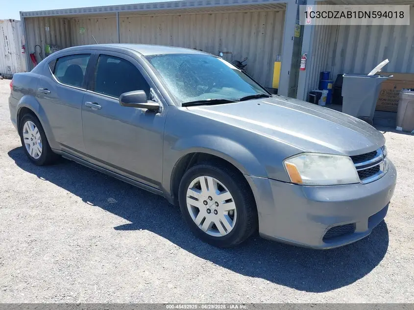 2013 Dodge Avenger Se VIN: 1C3CDZAB1DN594018 Lot: 45492925