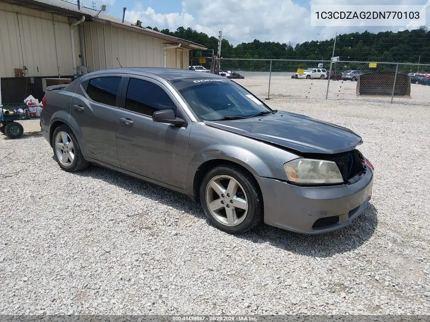 2013 Dodge Avenger Se V6 VIN: 1C3CDZAG2DN770103 Lot: 45499987