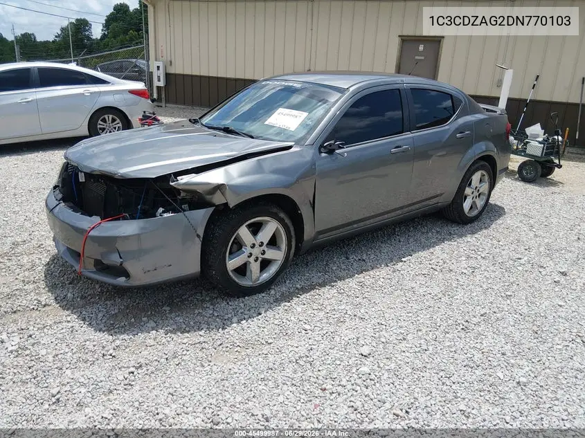 2013 Dodge Avenger Se V6 VIN: 1C3CDZAG2DN770103 Lot: 45499987