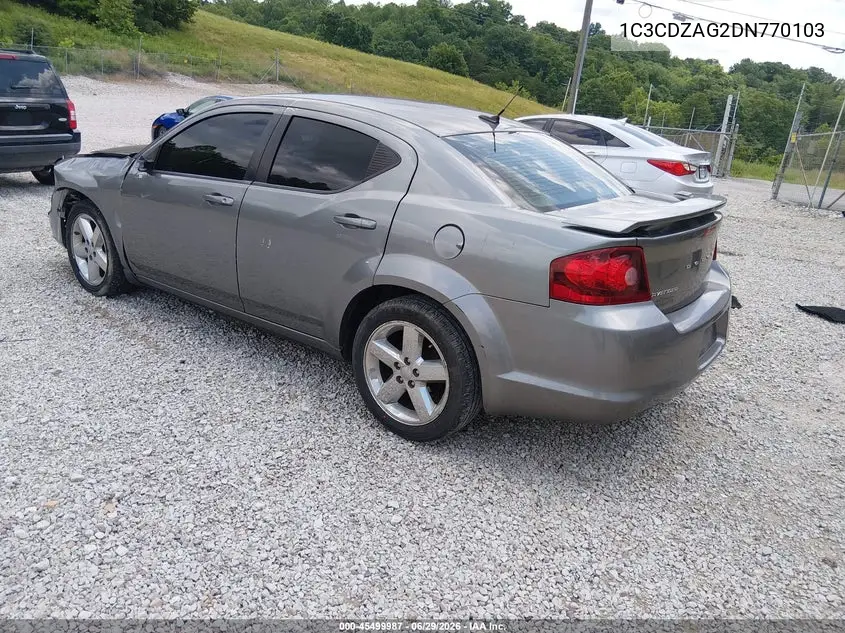 2013 Dodge Avenger Se V6 VIN: 1C3CDZAG2DN770103 Lot: 45499987