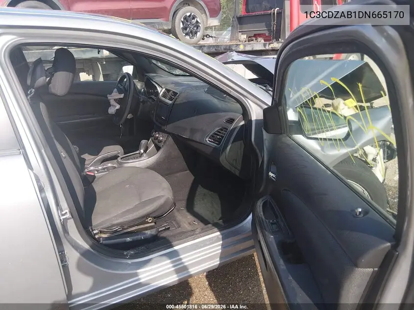 2013 Dodge Avenger Se VIN: 1C3CDZAB1DN665170 Lot: 45501816