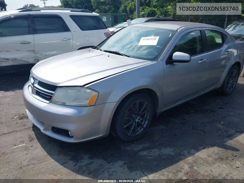 2013 Dodge Avenger Sxt VIN: 1C3CDZCGXDN583740 Lot: 45502920