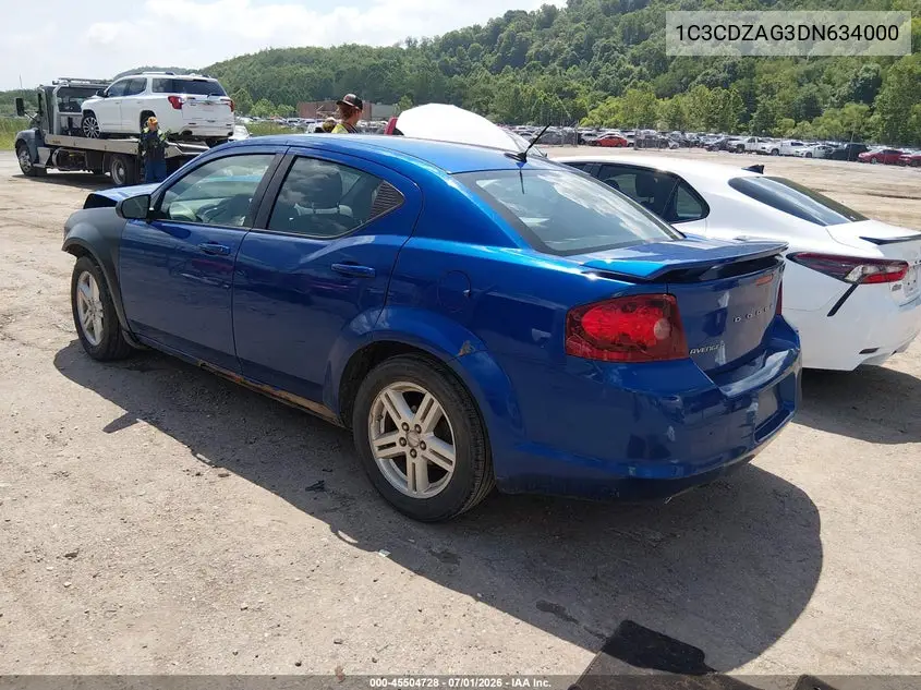 2013 Dodge Avenger Se V6 VIN: 1C3CDZAG3DN634000 Lot: 45504728